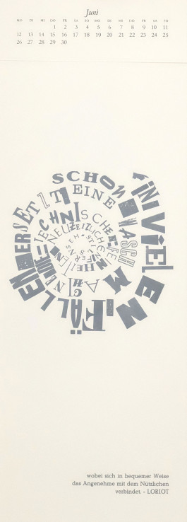 Blatt für den Widerdruckkalender Edition Schwarzdruck, gefertigt von Heike Schnotale, Officina Arcana, Bleisatz, Buchdruck Officina Arcana