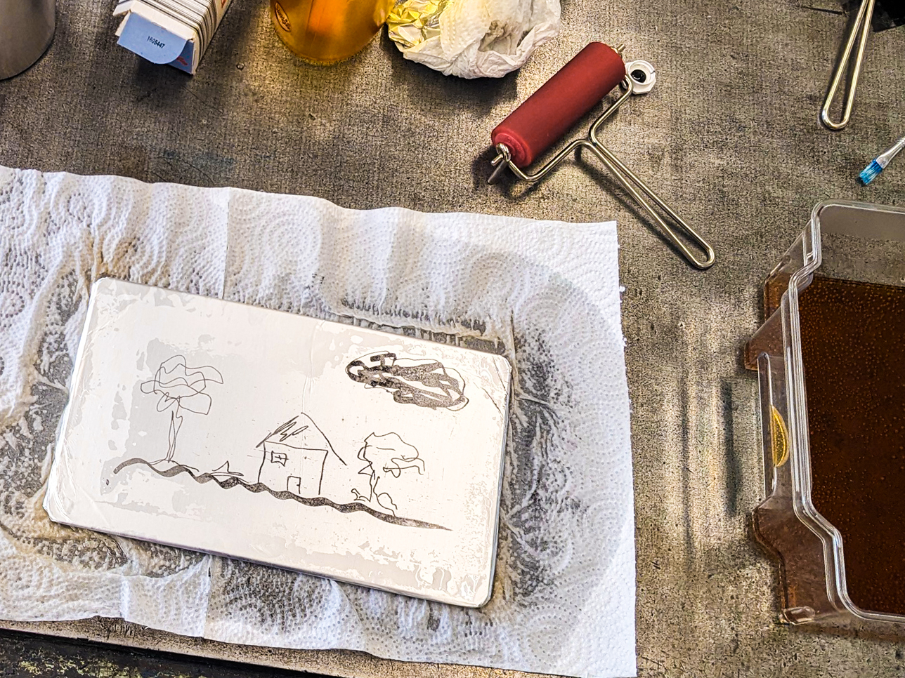 Lithografie experimentell in der Officina Arcana Officina Arcana