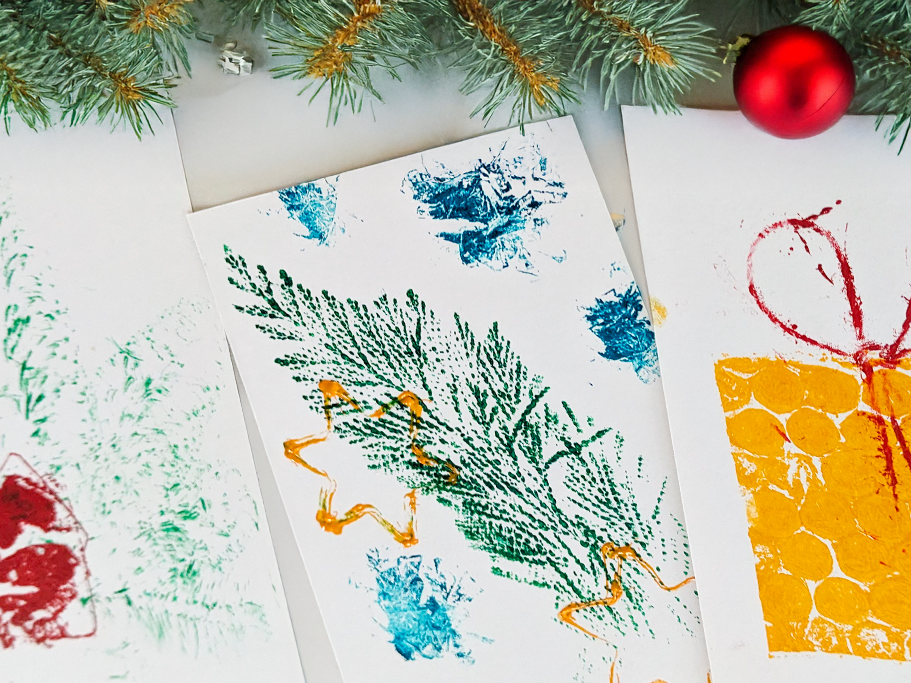 Selbstgestaltete Karten aus dem Weihnachtskurs, Officina Arcana Officina Arcana