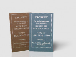 Bild des Kundenprojekts einer Einladungskarte der Officina Arcana in Pirna, Sachsen. Grafikdesign, Handsatz und Buchdruck Officina Arcana