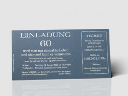 Bild des Kundenprojekts einer Einladungskarte der Officina Arcana in Pirna, Sachsen. Grafikdesign, Handsatz und Buchdruck Officina Arcana