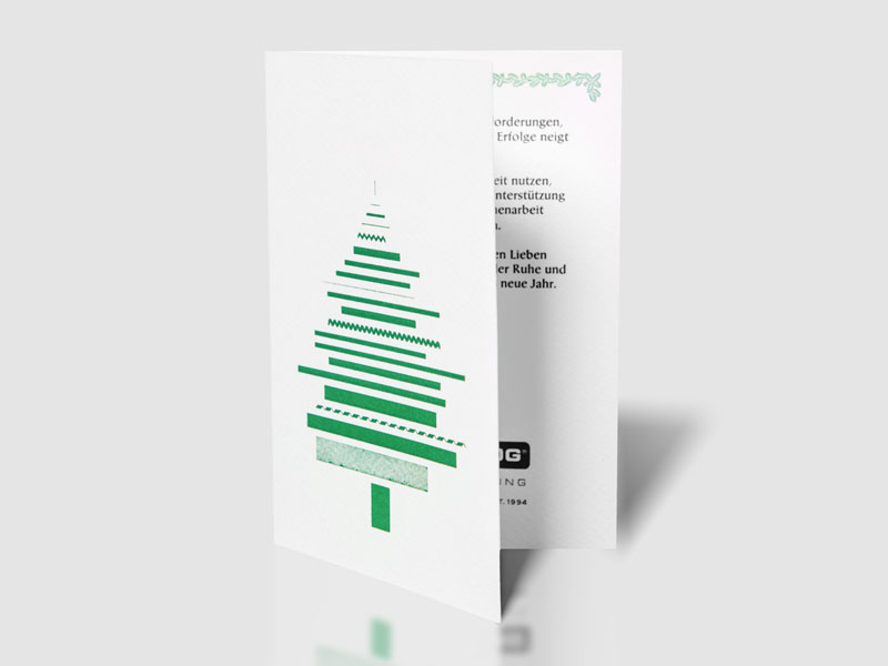 Bild des Kundenprojekts Weihnachtskarte der Officina Arcana in Pirna, Sachsen. Grafikdesign, Handsatz und Buchdruck Officina Arcana