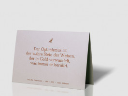 Bild des Kundenprojekts einer Klappkarte der Officina Arcana in Pirna, Sachsen. Grafikdesign, Handsatz und Buchdruck Officina Arcana