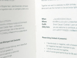 Bild des Kundenprojekts einer Einladungskarte der Officina Arcana in Pirna, Sachsen. Grafikdesign, Handsatz und Buchdruck Officina Arcana